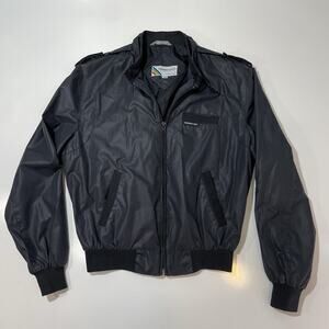 Vintage Members Only Jacket Mens Black Original 80s Iconic Racer Size 40 Medium